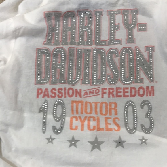Authentic Harley-Davidson Blinged “Passion and Freedom” Motorcycles 1903 Top - Picture 2 of 11